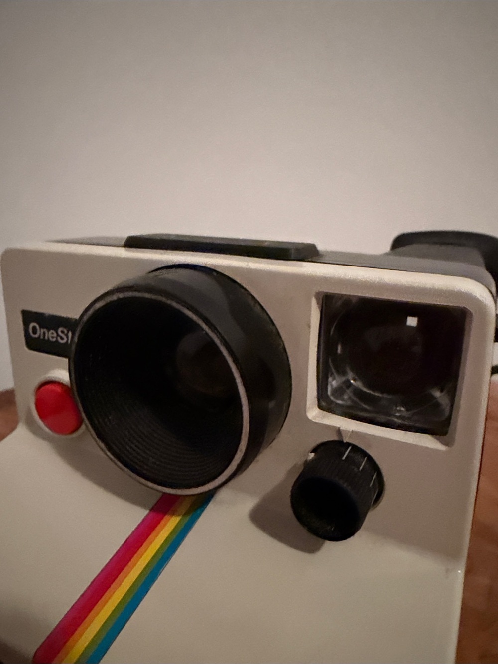 Vintage Polaroid Instant Camera in White with Rainbow Stripe - Picture 7 of 7